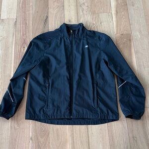 New Balance Men’s Black Full‑Zip Windbreaker Jacket